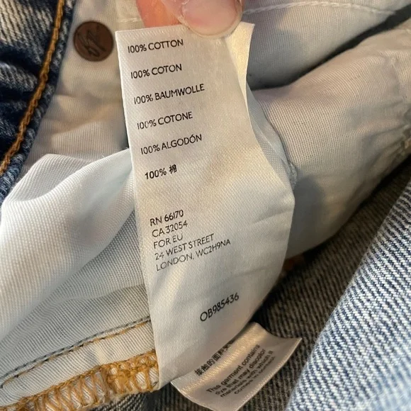 NWT We The Free My Own Lane Jeans Size 28 In Indigo Straight Leg Denim - Picture 11 of 11